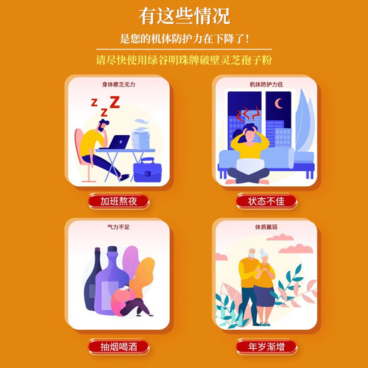 绿谷明珠多国有机认证破壁灵芝孢子粉增强免疫力礼盒孢子粉送父母2g/包*60 【60天量】双层滋补礼盒