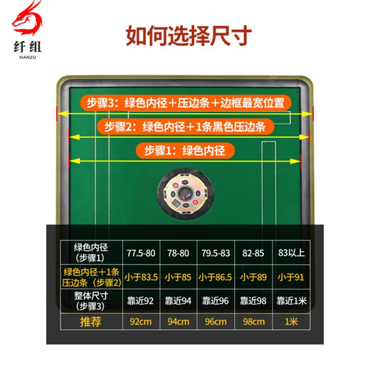 三栖虎加厚防烫麻将桌面板木质通用盖板麻将机盖板家用餐桌板正方形配件 珍珠白9898cm*98c