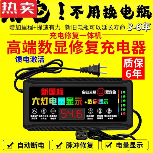 Er importierte Jiagong Deutschland, das qualitativ hochwertige Jiefic Digital Display Automatisches Ladegerät Batterie 48607220 Zweiräder mit drei Rädern Digital Display 4840 Universal Drei-Leitung importiert hat