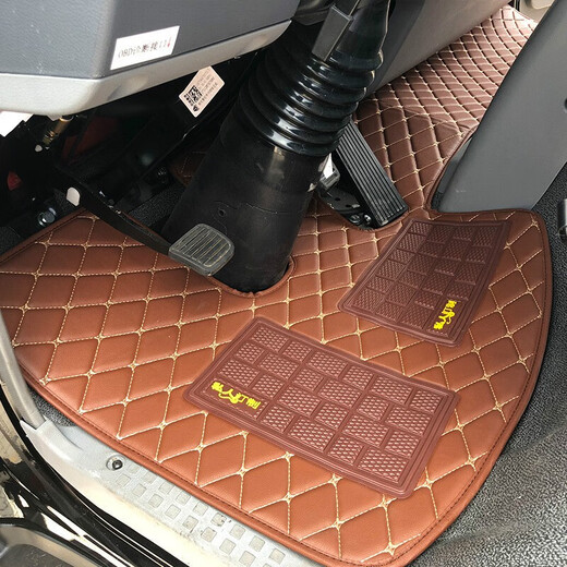 适用于重汽王牌777B757B737b瑞狮捷师加厚防水地垫大运G6/g6奥普力征途风度货车专用脚垫 米粽丝圈款【拍下留言车型】
