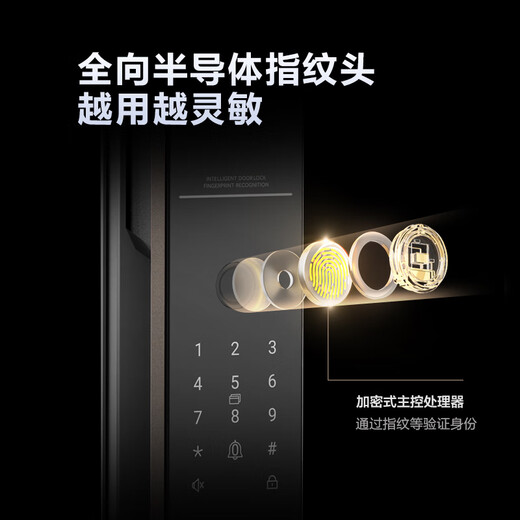 海尔（Haier）智能门锁指纹锁指纹密码锁全自动开关锁电子门锁HFD-P30SE-CA