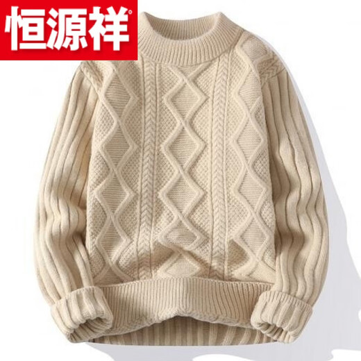 Hengyuanxiang (HYX) new autumn and winter bottoming sweater, lazy and loose woolen clothes, half-high collar sweater for men, thickened, high-end brand special price, broken code 902 Khaki, high-end brand special price, broken code M, recommended 90-110