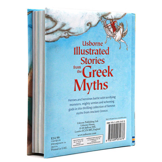 英文原版 古希腊神话故事书 Usborne Illustrated Stories 精装 插画版 全英文版 蓝思阅读指数680L