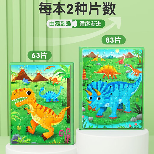 星星舟儿童磁力拼图0-3-6-8岁男孩女孩专注力玩具宝宝认知生日礼物 工程车辆【4-8岁】