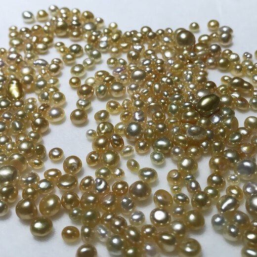 Huilu Natural Seawater South Sea Pearls Wild Seedless Keshi Gold Pearls White Pearls Tahitian Special Shaped Irregular Shapes Bare Pearls Single (Random)