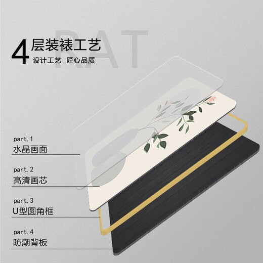 
Commonly written about Xingfu Ankang New Chinese-style restaurant decoration paintings, dining room hanging paintings, two pairs of Japanese-style kitchen dining table murals K12124 40*60cm*2 cloth pattern film PVC gold frame