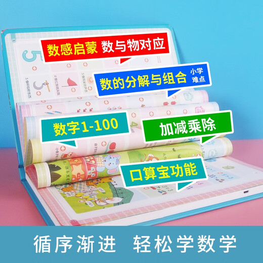 cindybaby认数字1到100有声点读书数学启蒙加减法早教机发声书幼儿童 【1本】数学认知手指点读发声书