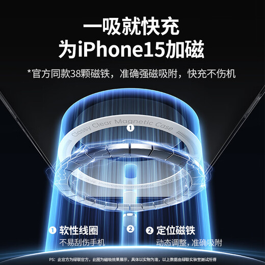 Green Network Applicable to iPhone15Plus mobile phone case Apple 15Plus magnetic case MagSafe protective case Wireless charging Anti-fall Frosted black