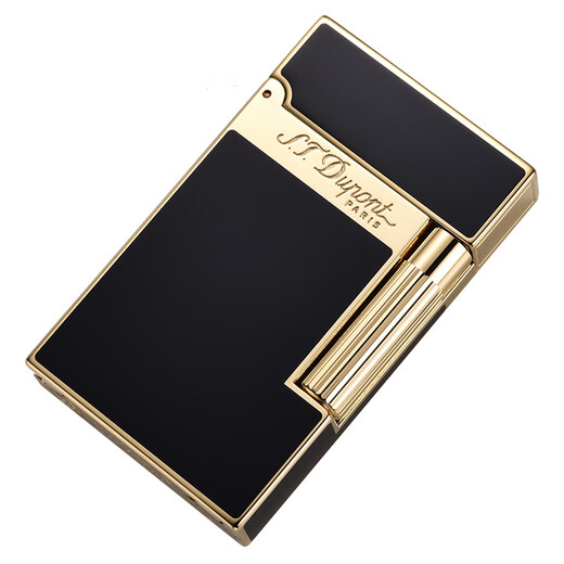 S.T.Dupont French Dupont lighter Ligne2 Chinese lacquer loudspeaker lighter as a birthday gift for your boyfriend, black gold-plated 16884
