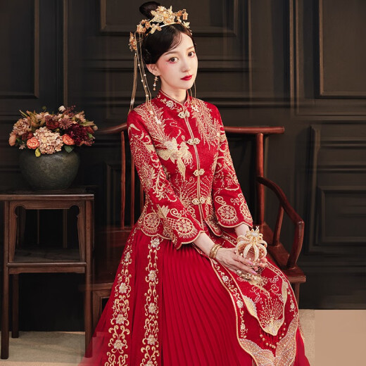 ZEIMSSMM Xiuhe Wedding Dress 2020 New Bridal Toast Wedding Dress Ancient Hanfu Cheongsam 11401s