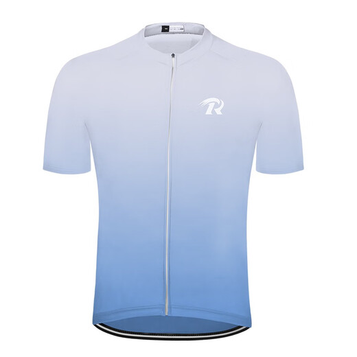 ROGTYO cycling suit summer short-sleeved men's top road quick dry short-sleeved suit bicycle riding pants shorts bicycle clothes [Colorful series shorts suit] Gradient green L