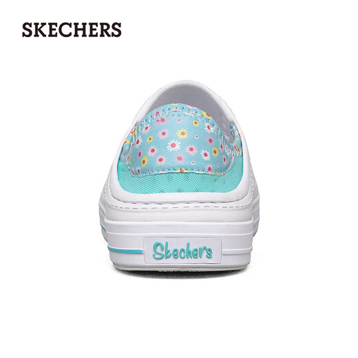 Skechers summer girls' hole shoes casual and versatile outside wear slippers lightweight breathable bubble shoes soft and fashionable white/multi-color/WMLT size 37