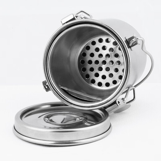 中盛画材（transon） 洗笔筒 不锈钢有盖密封可手提油画洗笔桶洗笔器 F701