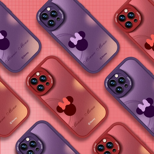 Tsai Shell [Disney autorizado] Apple Series Mobile Case iPhone 15 Promax Lambskin 14Plus New Style 13 Lindo dibujos animados 12 Red Little Fat Girl Bracelet [x1502 Disney] iPhone 14
