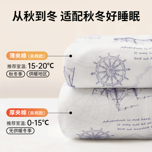 Beigu Beigu Baby Sleeping Bag Children's Winter Spring and Autumn Constant Temperature Sleeping Bag Detachable Sleeves and Split Legs Sleeping Bag Baby Anti-Kick Quilt Autumn and Winter 15-20 C Sailing Plan - Constant Temperature Cotton M Code Height 80-95cm Age 1.5-3 years