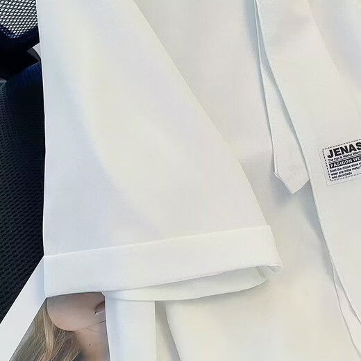 Bomi Tu (BOMITU)-Short-sleeved shirt men's loose and versatile casual half-sleeved top handsome student Hong Kong style five-point sleeve summer jacket white L