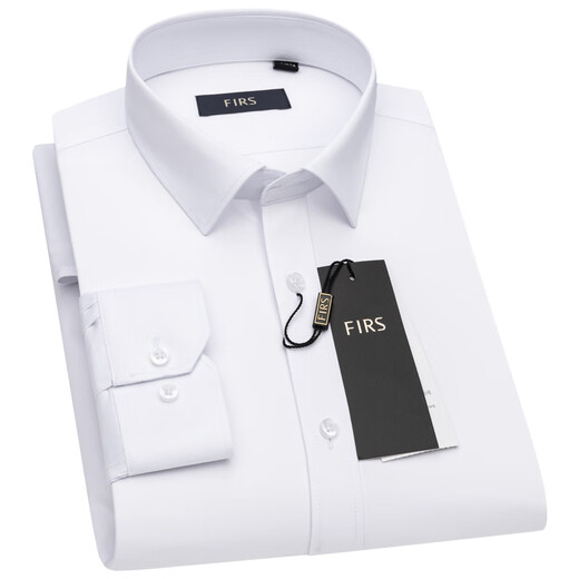 Shanshan Camisa de manga larga Camisa antideslizante de hombres Elástica de trabajo formal elástica ropa de trabajo blanco 42