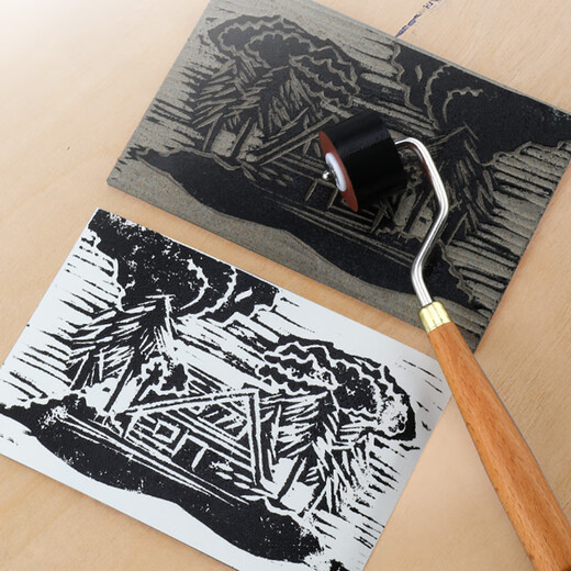 Zhongsheng painting materials 20mm print roller rubber ink roller roller concave and convex printing art sketching