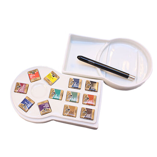 Japonais Holbein Watercolor Paint Set Artists's Artist's 24 Colors 36 Color Boad Box 21 Couleur Echimae Lacquer Set: PN695 Single Box