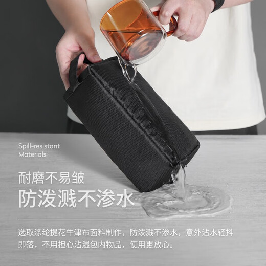 Packen Sie alle Kulturbeutel ein, Trocken- und Nasstrennung, Aufbewahrungstasche, Reise-Kulturbeutel, tragbar, großes Fassungsvermögen, Aufbewahrung für Herren, High-End-Reisen, Schwarz