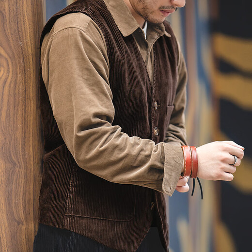 MADEN WORKINGS AMERICAN Retro Hunting Gest Coururoy Vest Amei Kaji Veste de style britannique