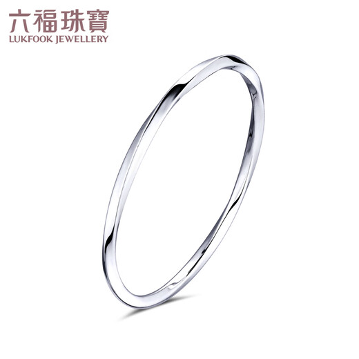 Lukfook Jewelry Platinum 950 Möbius Ring Platinum Bracelet Hollow Round Bracelet for Gift Price EFPTBB0001 58mm-10.85g (including labor cost 1118 yuan)