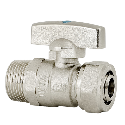 XMSJ full-thick clamping ball valve aluminum-plastic pipe floor heating pipe outer wire 4 minutes 6 minutes straight water heater switch valve accessories 20253/4