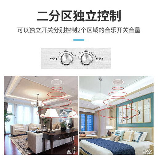 
SAST AV298 constant voltage and resistance amplifier public broadcast ceiling speaker speaker Bluetooth amplifier AV298 two-zone volume adjustment (peak 180W)