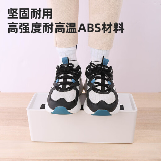 Deli Desktop Cable Management Box/Storage Box Socket/Power Strip/Plug Strip/Plug Strip/Terminal Board/Pull Line Board 8906 Elegant White