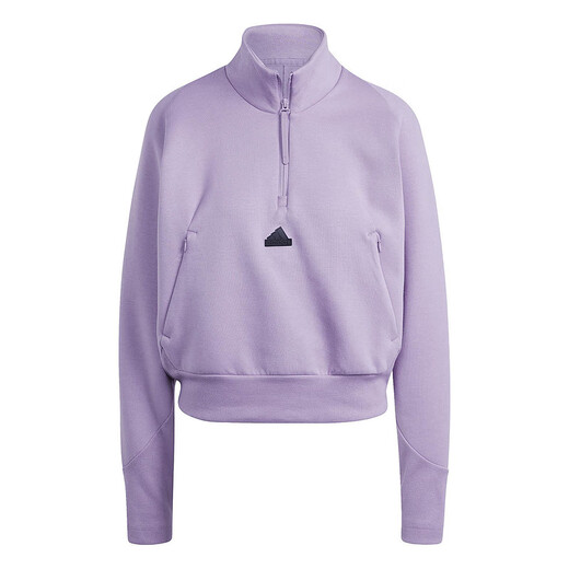 Adidas 2024 Spring and Automne Femme's New Half Halping Zipper Playlover Pull Lavender IS3899 M