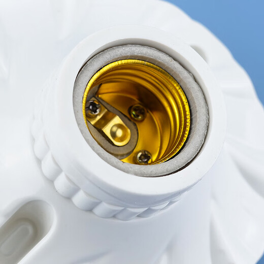 Hesdige E27 screw large base flame-retardant and high-temperature resistant lamp holder ceramic flat lamp holder hardware flat-mounted lamp holder for factory building 6 pieces/piece Beijing warehouse flash delivery JG-829