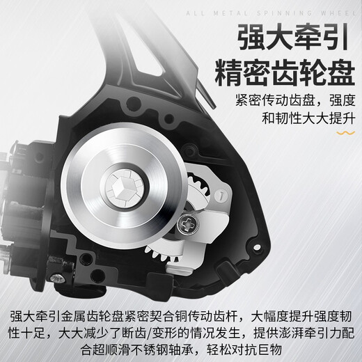 Yingke Fishing Wheel Spinning Wheel All Metal Rod Front Luya Sea Rod Far Rod Sea Rod Fishing Wheel Fishing Wheel Fishing Reel Fishing Reel Right and Hand Interchangeable Black] All Metal Wire Cup [Professional Brand] 6000 Series