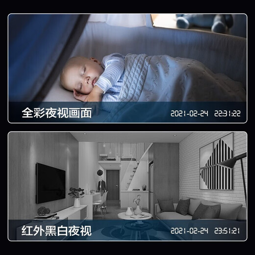 Batianan 4g home camera mobile phone remote monitoring wireless wifi ultra-high definition monitor 360 degrees without dead angles with night vision panoramic voice indoor rotation can be conversational [4G version] No WiFi broadband ++64G required