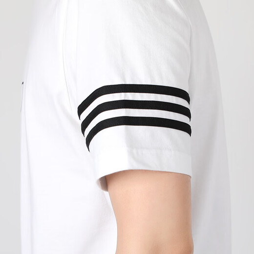 Adidas (Adidas) Clover Men's Clothing 2025 Summer NUEVA ASPERA DE SPORT Moda informal cómodo transpirable Camiseta de manga corta Camiseta Oficial FM3894 XL -58