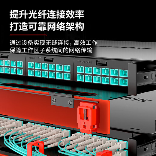 安普康（AMPCOM）光纤适配器SC-SC单工UPC无耳 电信级单模光纤跳线束状尾纤 光缆耦合器连接器面板 AMU1SM2SC012