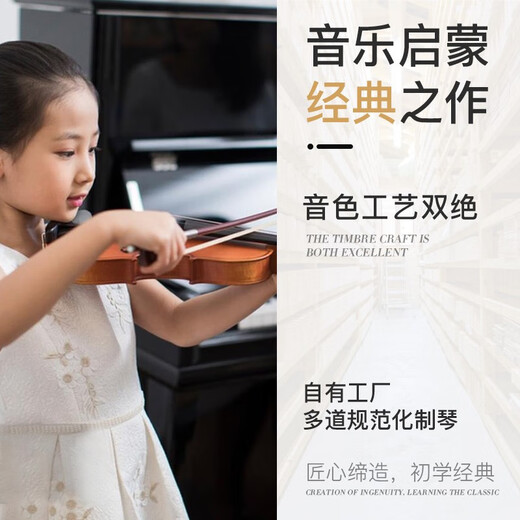 Lesmande L001A Beginner's Violin Beginner's Violin for Beginners Children and Adults High Cost-Effective Western Orchestral Instrument 4/4 Height 155 220cm Select