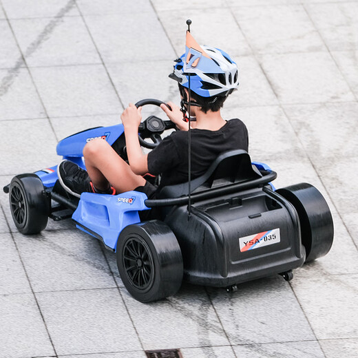 Geleeo children's kart F1 electric car drifting four-wheel toy car can sit adults 6-7-14 years old children's birthday gift white drift wheel + 24V14A large battery electric drive official authentic