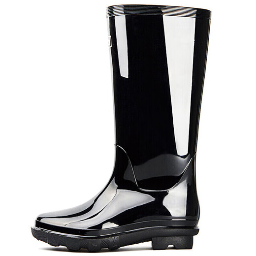 Huili Regenstiefel Herrenhoch-Röhrchen Außenwasserschuhe Fischeringauto-Waschmittel Regendicht Regen Wasser nicht leicht zu tragen-resistente Gummischuhe 838 High Rohr 41 (255 mm)