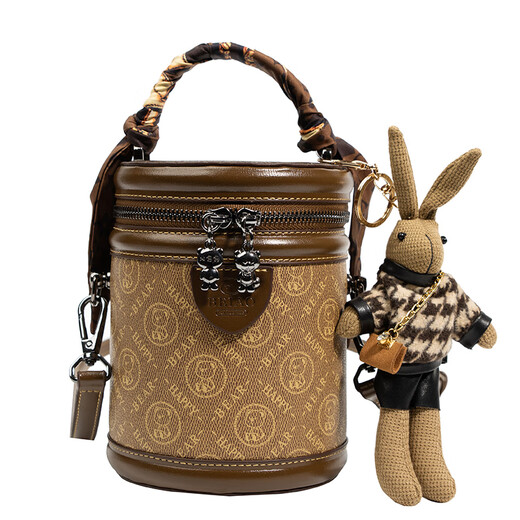 
North bag high-end bag women's new fashion handheld cylindrical bag casual one-shoulder bucket crossbody bag birthday gift for girlfriend