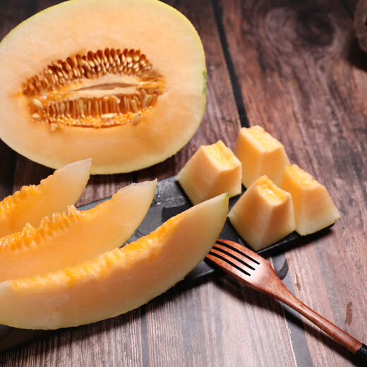 
Jingxiansheng Tianshan No. 1 Golden Hami Melon 2 capsules Single fruit 2.8 Jin [Jin equals 0.5 kg] Fresh fruit Mid-Autumn Festival gift box