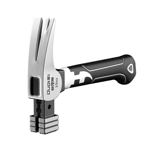 Otis small hammer mini claw hammer special steel pure steel hammer head integrated household hammer hammer woodworking camping tool hammer flagship model - short handle double groove claw hammer square head