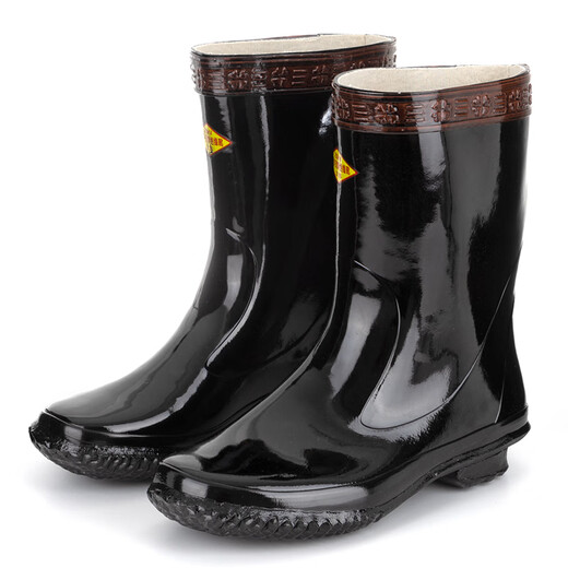 Jinbuan 20kV Bottes de pluie isolées 12kV Gants isolés Sense de sécurité en caoutchouc électricien 42 Code BL-108TZ