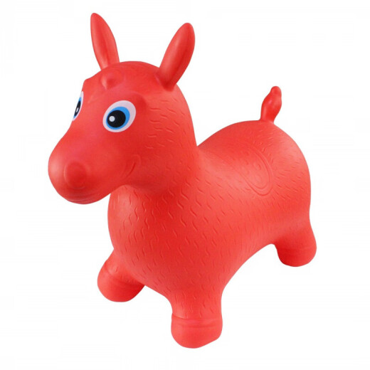 Chentai Children's Inflatable Toy Jumping Horse Rubber Horse Thickened Safety PVC Jumping Elf Jumping Monochrome Horse (Blue Green)