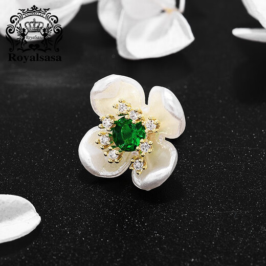 Royal sasa royal salsa small collar pin collar buckle anti-exposure fixed clothes blouse collar imitation crystal collar flower collar accessories