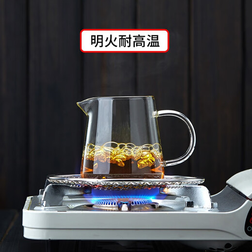 Mesni glass fair cup with tea drain set, male cup Kung Fu tea set, tea ceremony accessories, tea strainer, tea sea tea divider, fair cup 370ml