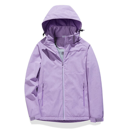 Chaqueta de gabardina de vancamel de camello occidental de las mujeres más la chaqueta corta espesada con capucha con capucha suave de la capa de choque de una sola capa 9930S Polvo de pezón Zi - Mujeres [color sólido] 2xl