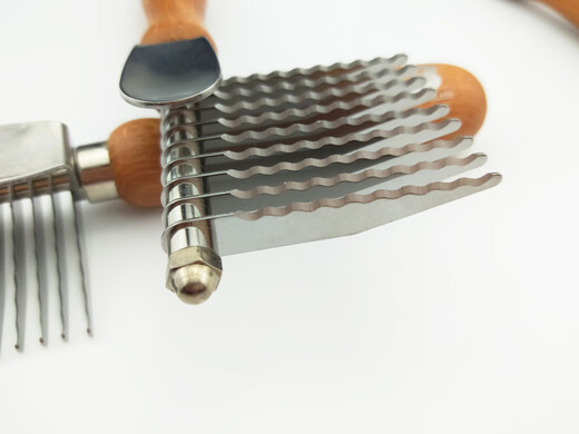 Lebi Pet Dog Knot Opening Comb Knot Opening Knife Straight Knife Comb Knotting Comb Unknotting Comb Teddy Long-haired Dog and Cat Hook Type Straight Knife Comb (for Large and Medium-sized Dogs and Cats) Large Size