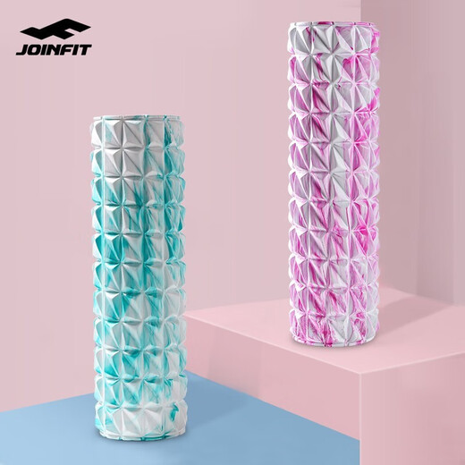 Jieyingfei Foam Roller Muscle Relaxation Massage Roller Men's and Women's Fitness Pilates Yoga Column Triangular Hollow Shaft Triangular Purple White 45CM