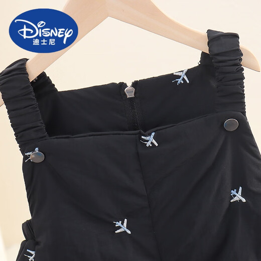Disney Children's Winter Down Pants 2024 New Baby Style Down Overalls for Boys and Girls Winter Comfortable Warm Pants Black 90cm