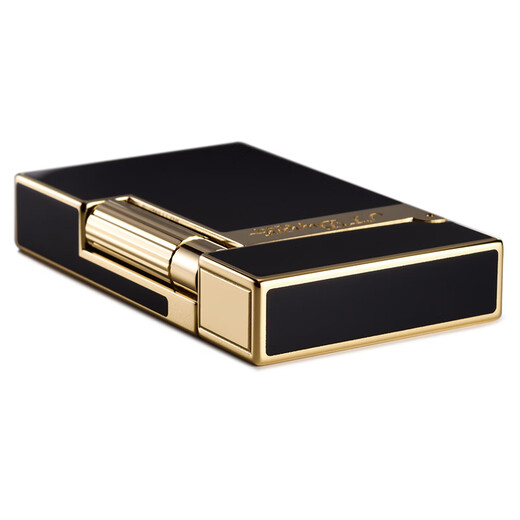S.T.Dupont French Dupont lighter Ligne2 Chinese lacquer loudspeaker lighter as a birthday gift for your boyfriend, black gold-plated 16884